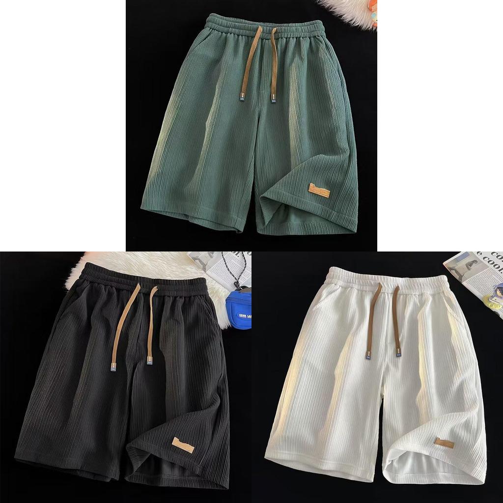 Athletic Shorts Men Summer Breathable Polyester With Drawstring Waist For Casual Sports Activities