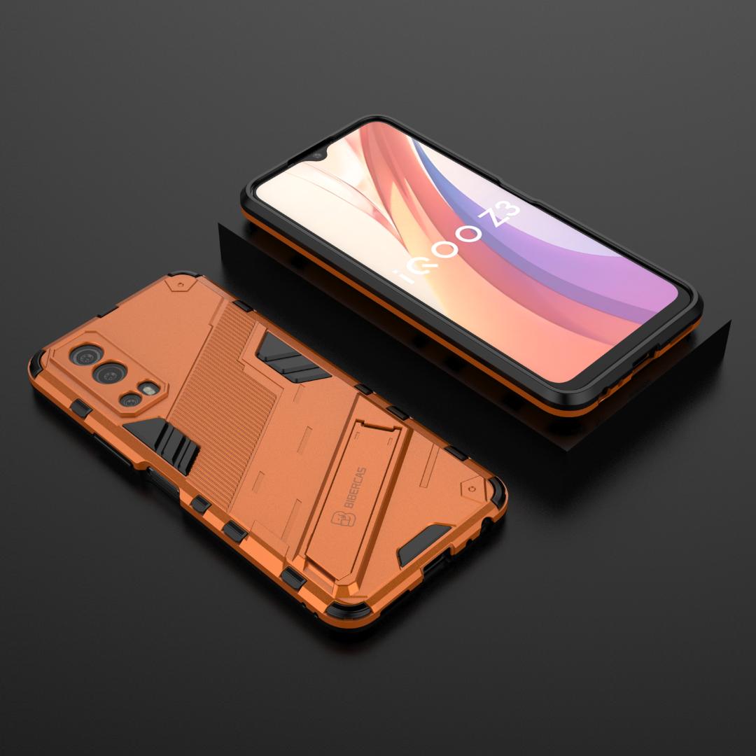 

Для Vivo X60 X70 X80 X90 Pro Y51 Y51A Y31 Y53s Y72 Y52 V21 V23 V21e Y73 4G 5G противоударный жесткий бронированный чехол-подставка для телефона задняя крышка For Vivo Y73 4G оранжевый