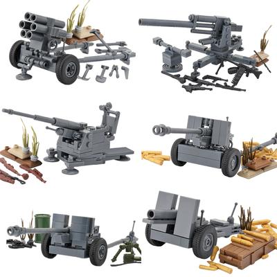 2. Dünya Savaşı Almanya Askeri Silahlar Yapı Taşları Ordu Askeri Figür Tanksavar Topu Top Parçaları MOC Model Tuğlalar Çocuklar İçin Oyuncaklar