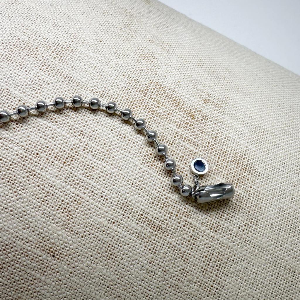 Glory_Arden Surgical Steel 4Mm Ball Chain Circle Point Bracelet