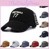 Essetnaila Letter 77 Embroidery Baseball Cap Outdoor Sun Protection Breathable
