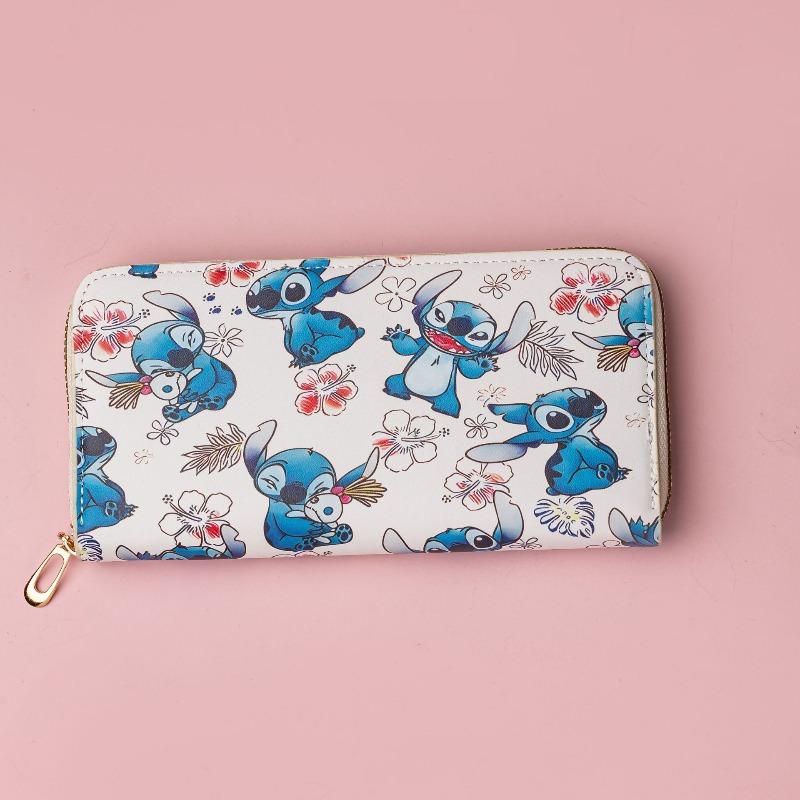 New Boys Fashion Wallet Long Zipper Student Cartoon Mini Small Wallet Change Bag Card Bag Stitch