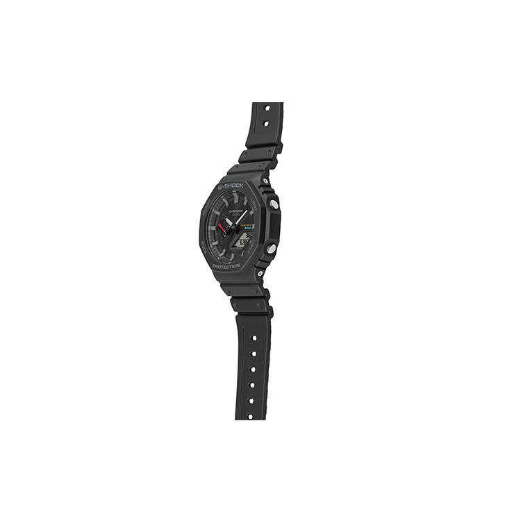 Casio G-Shock Classic Octagonal Carbon Fiber Core Protective Dual Display Sports Quartz Watch Resin Strap Unisex watches Black GA-B2100-1APR