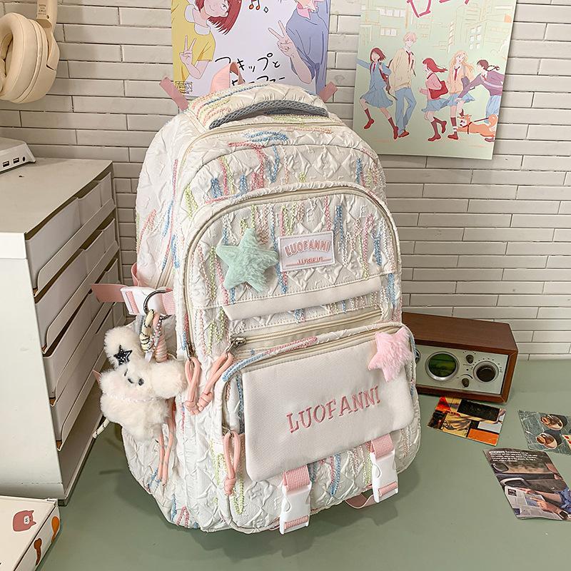 New High-value College Style Fresh and Sweet Backpack Junior High School Students Lightweight Large-capacity Backpack