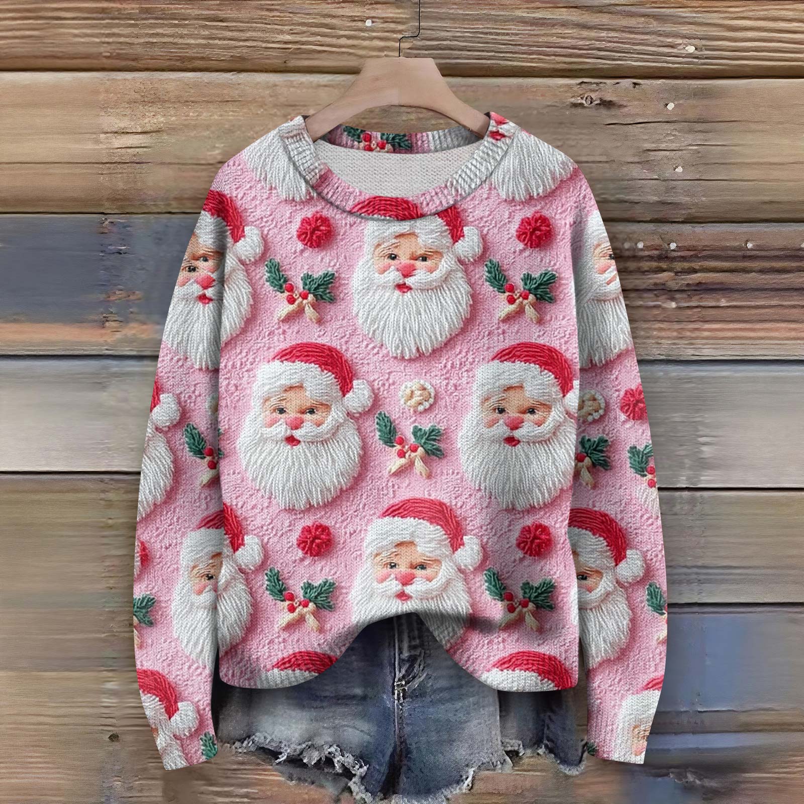 

Пуловеры с длинным рукавом для женщин, с круглым вырезом, повседневные, милые, с принтом, вязаные, оверсайз XL