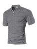 New Arrival Men's Summer Lightweight Solid-Colour Short-Sleeved Small-Check Collared Shirt