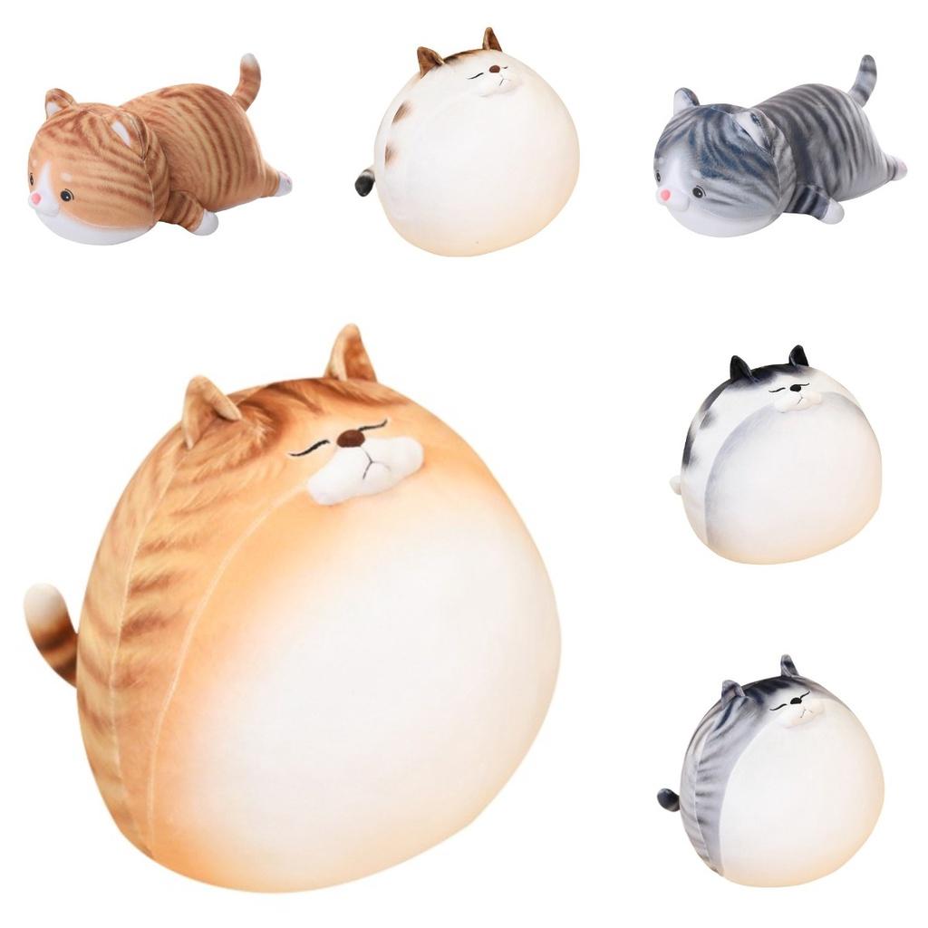 Big Huggable Cat Plushie For Bedtime Cuddles With Realistic Design And Smooth Stitching