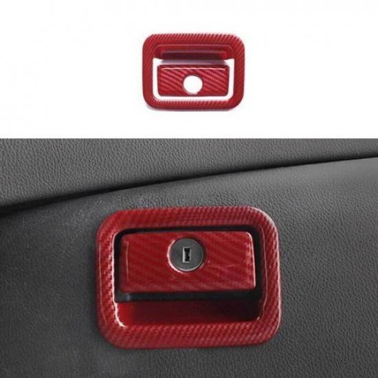 Co-Pilot Storage Box For Toyota Camry 2018- Red Carbon Fiber Handle Cover