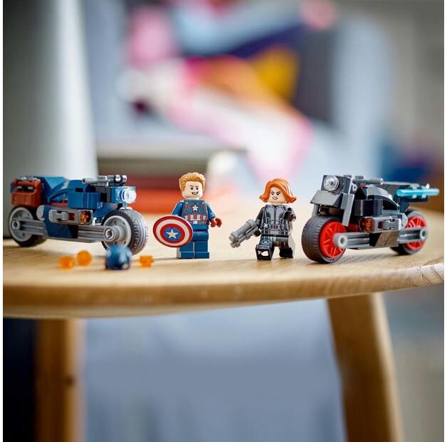 Конструктор LEGO Marvel 76260 Мотоциклы Черной Вдовы и Капитана Америки