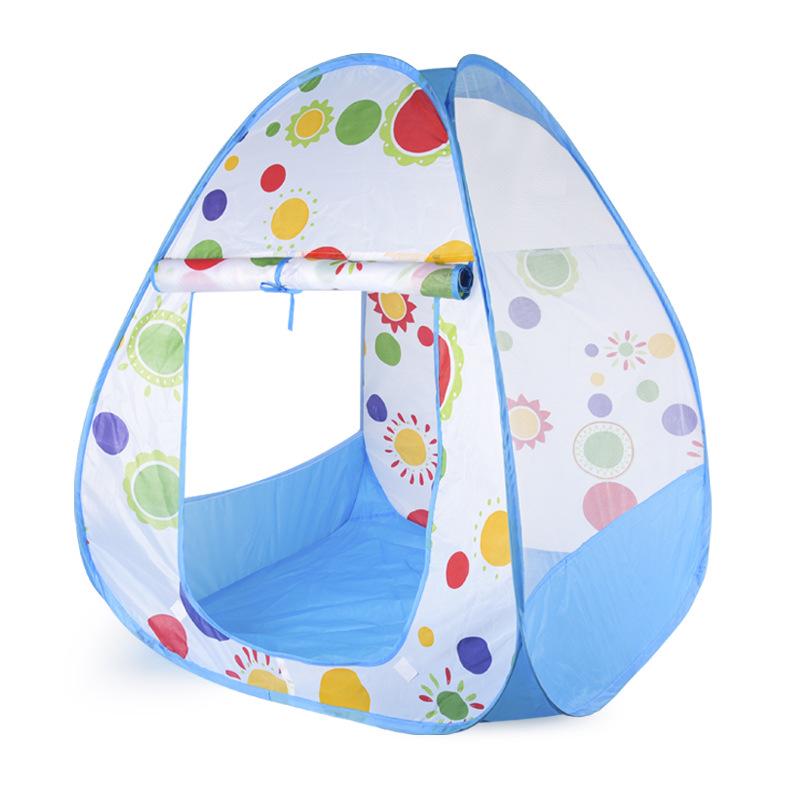 Kids' Multi-Color Foldable Playhouse Tent with Ball Pit