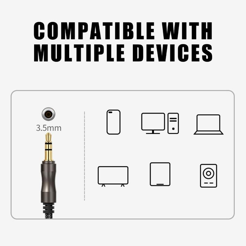 3.5mm Cable Professional Adapter Cord Y Splitter Wire Line for Smartphones Tablets Speakers Home Theater