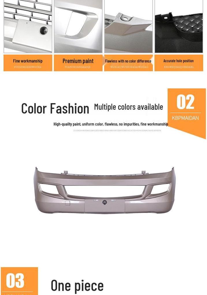 Front and Rear Bumpers for Wuling Rongguang, Rongguang New Card, S, and V Models
