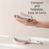 Self Clean Volumize Hair Brush Anti Static Scalp Massage Comb Foldable Massage Comb  Travel