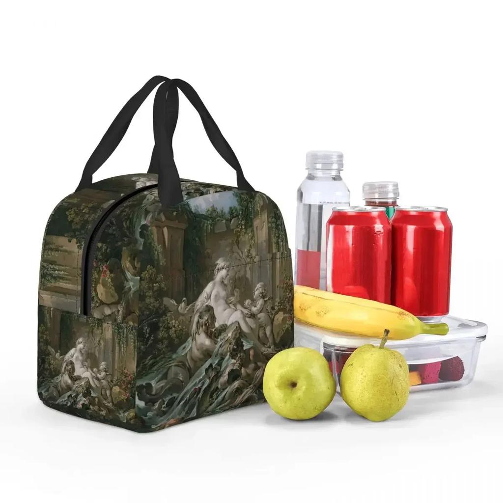 Fountain Of Venus Francois Boucher Insulated Lunch Bag for Women Children Portable Food Boxes Thermal Lunch Box Tote