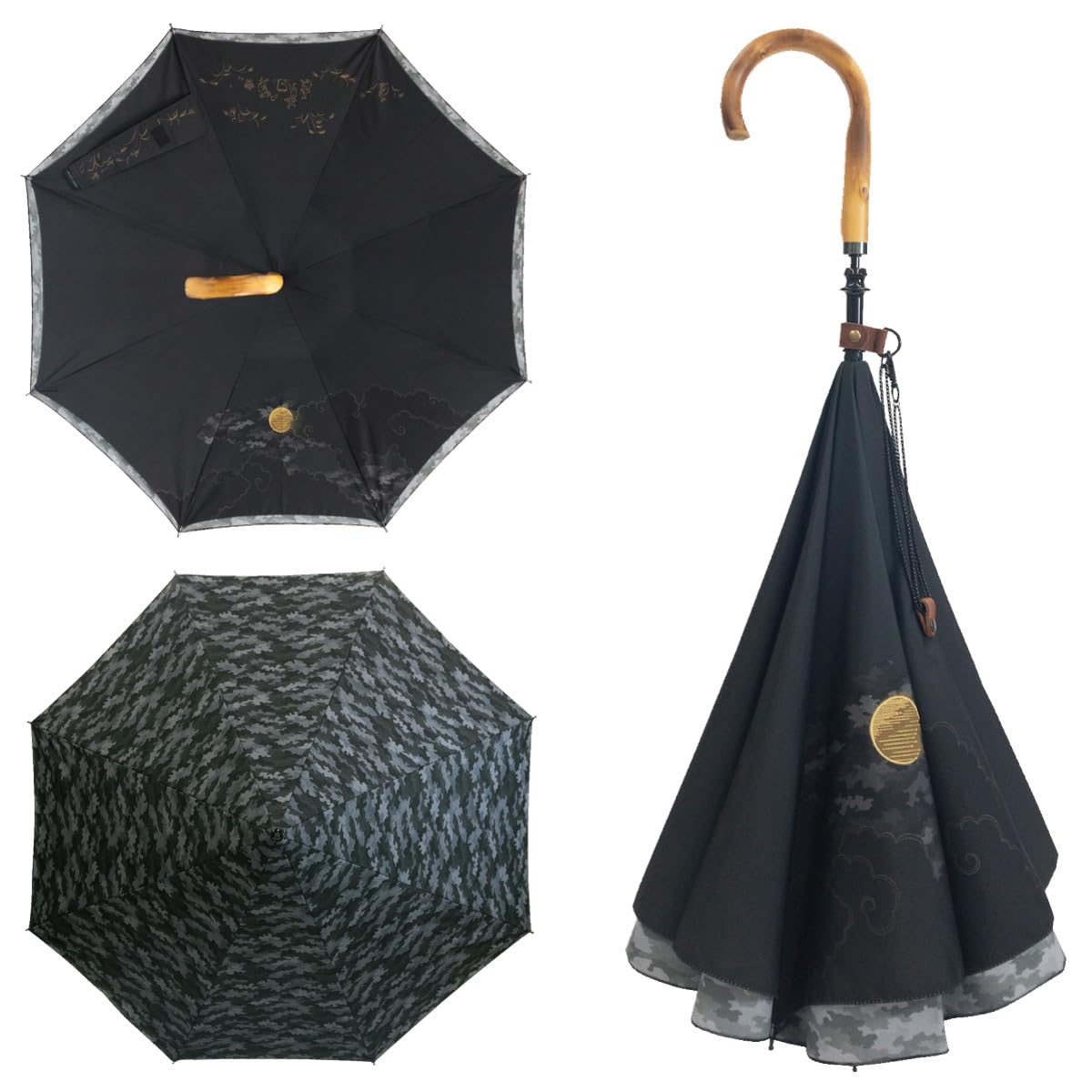

Вышитый японский узор зонт-перевертыш зонт в стиле saKASA KOYOMI с длинным обратным складыванием дождь дождь или солнце защищает вас УФ супер вода