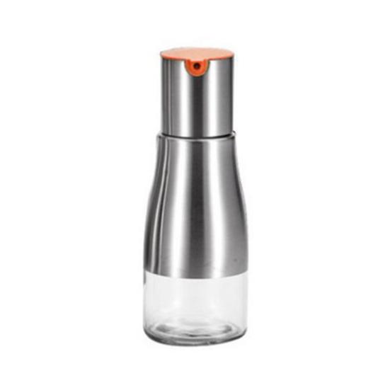 Stainless Steel Glass Oil Vinegar Bottle Container Sauce Dispenser Cooking Tool