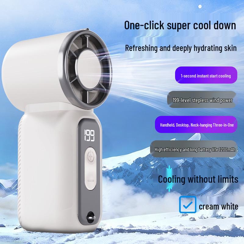 DF97 High-Speed USB Rechargeable Handheld Fan with Long-Lasting Battery and Turbo Power 38x44x98mm