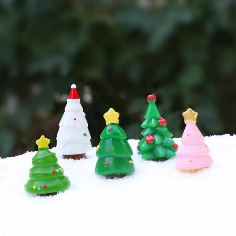 Handmade Mini Christmas Tree DIY Landscape Ornaments for Desktop