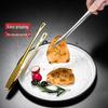 Gold Extended Korean Style 304 Stainless Steel BBQ Tongs