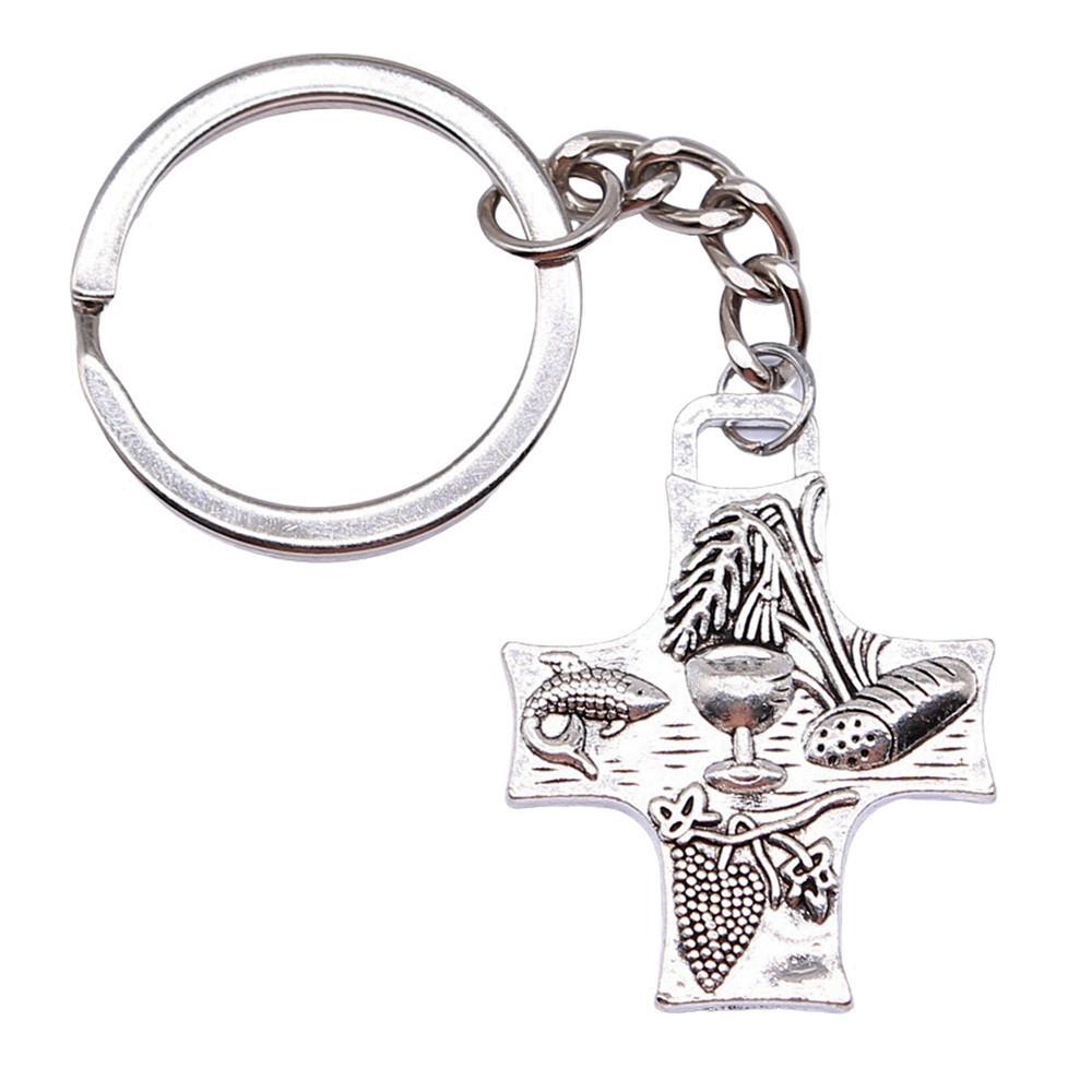 Portachiavi con Ciondolo Croce Ankh Amuleto Egiziano Portachiavi Anello 28mm
