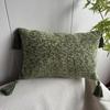 30x45cm Vintage Chenille Weave Cushion Cover with Tassels Skin-friendly Durable Machine Washable Wrinkle-resistant Pillow Case