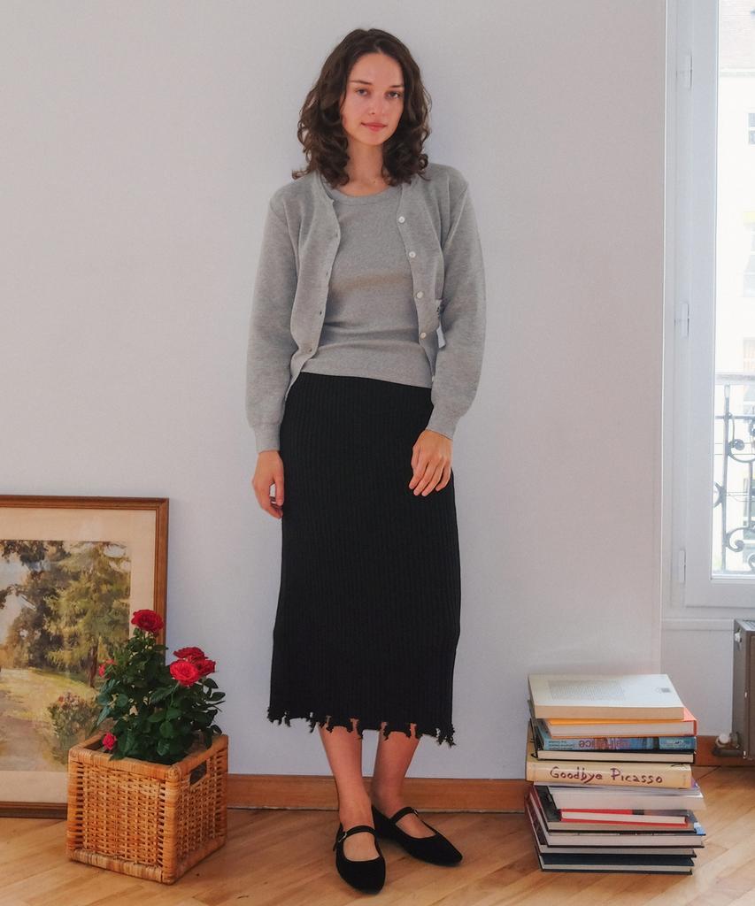 Hakesh Damaged Skirt_Black
