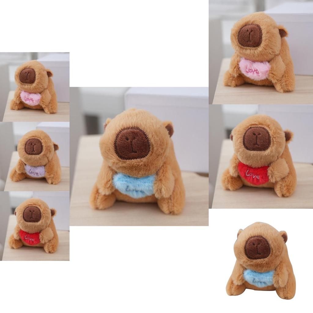 Adorable Capybara Plush Keychain Soft Toy Cuddly Animal Figure For Kids
