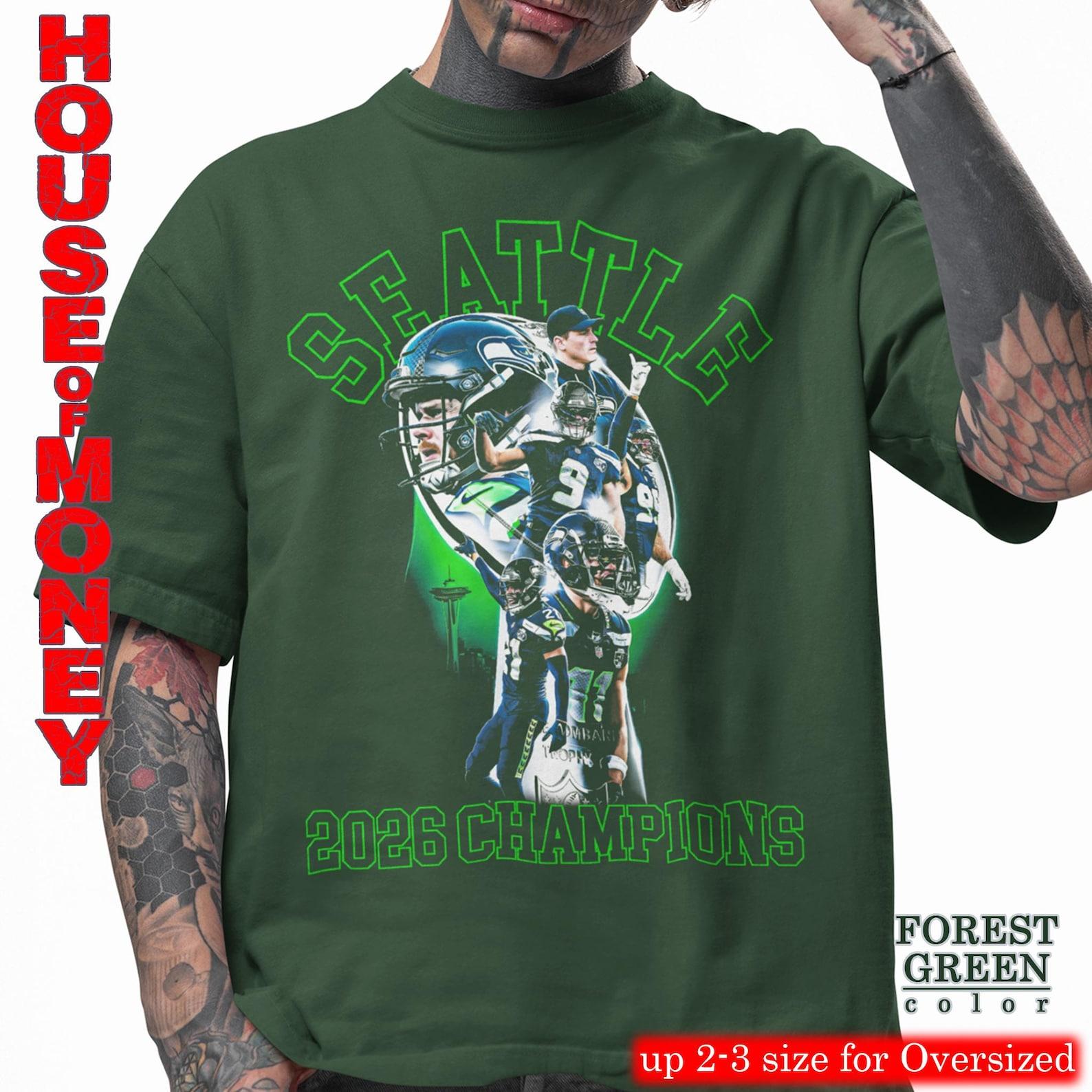 Seattle LX Superbowl Champions Football T-Shirt S