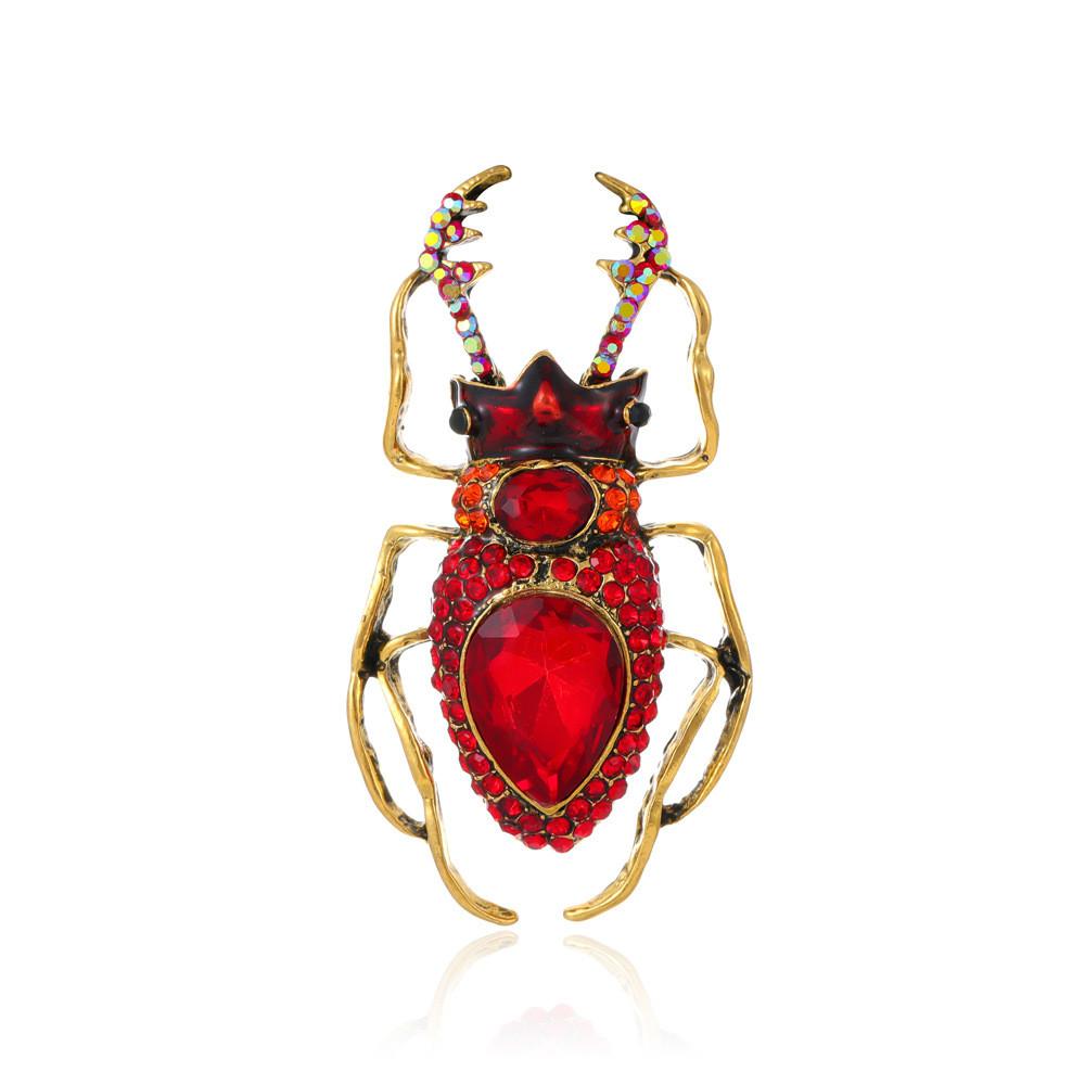 

Insect With Rhinestones Alloy Animal Pin For Unisex Fashion Accessory красный