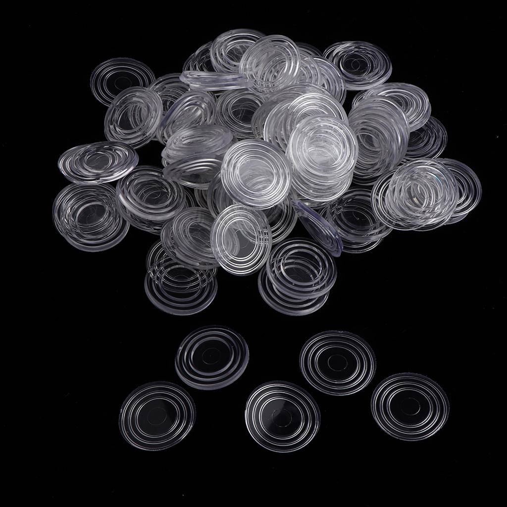 100 Pack Clear Rubber Feet Bumpers Pads Transparent Buffer Tips Cabinet Door Noise Dampening