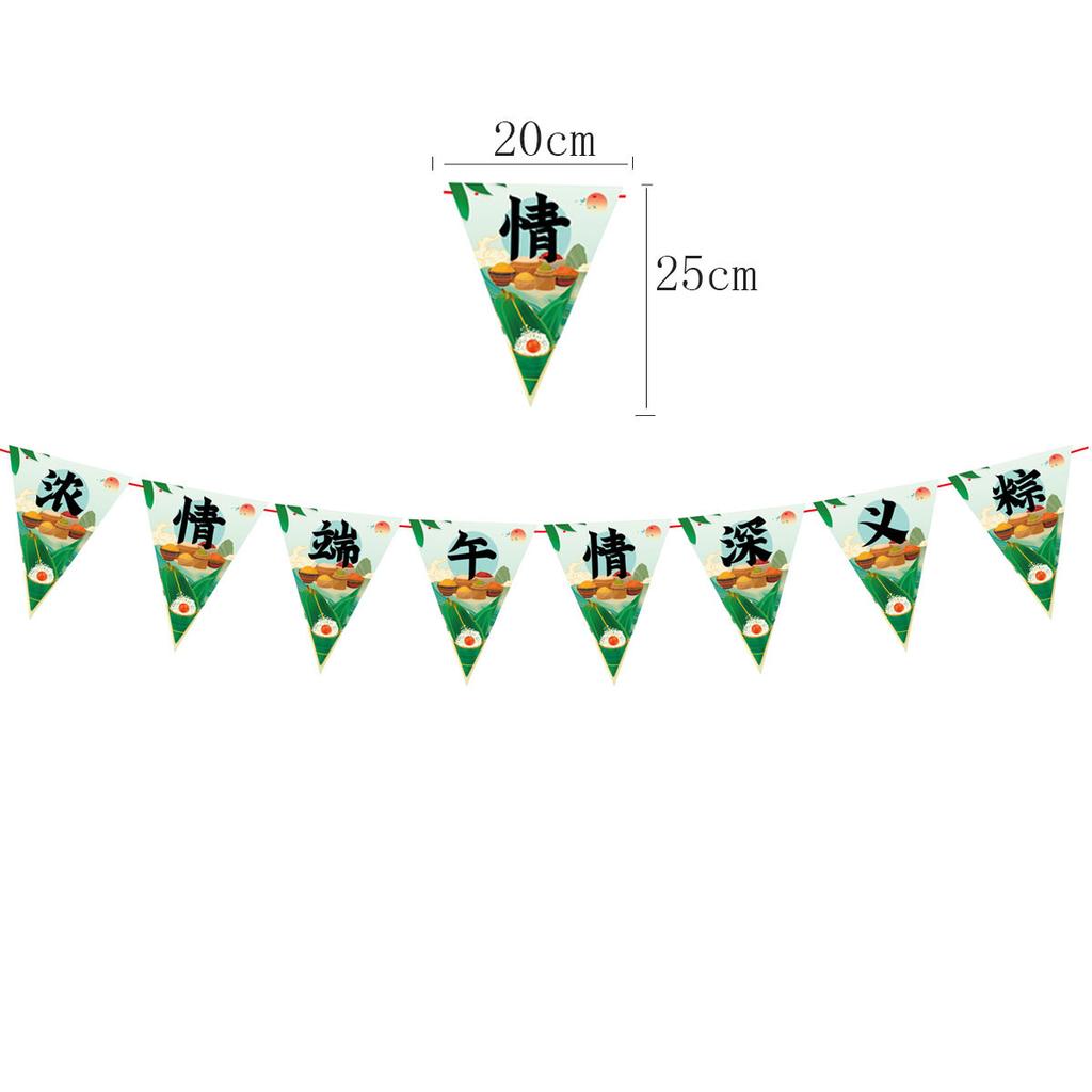 Dragon Boat Festival Paper Flag Supermarket Shopping Mall Atmosphere Layout Hanging Flags Pennant Banners