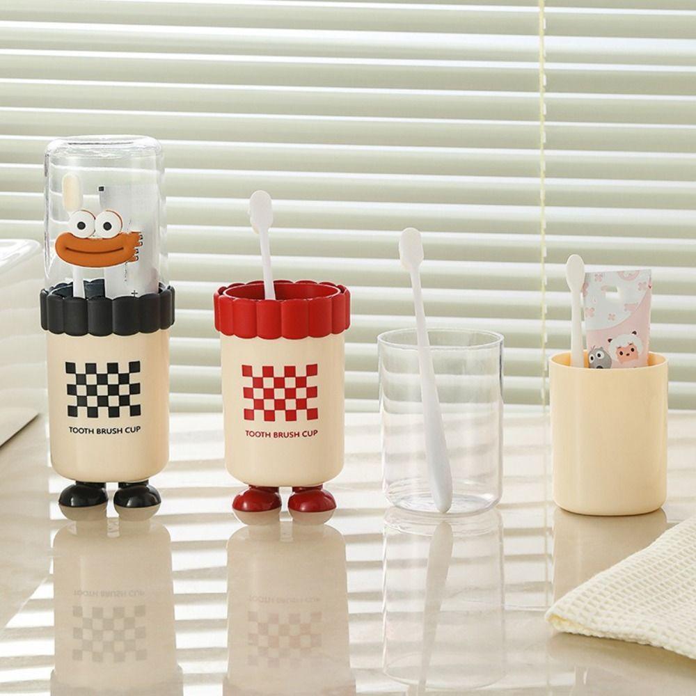 

Dustproof Toothbrush Cup Portable Toothbrush Organizer Box Multifunction Travel Cup Bathroom чёрный
