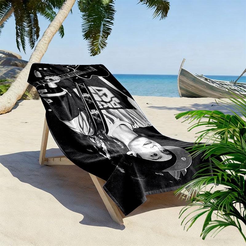 Tom Kaulitz Print Strandtuch, Großes Weiches Schnelltrocknendes Handtuch für Strand Camping Schwimmen