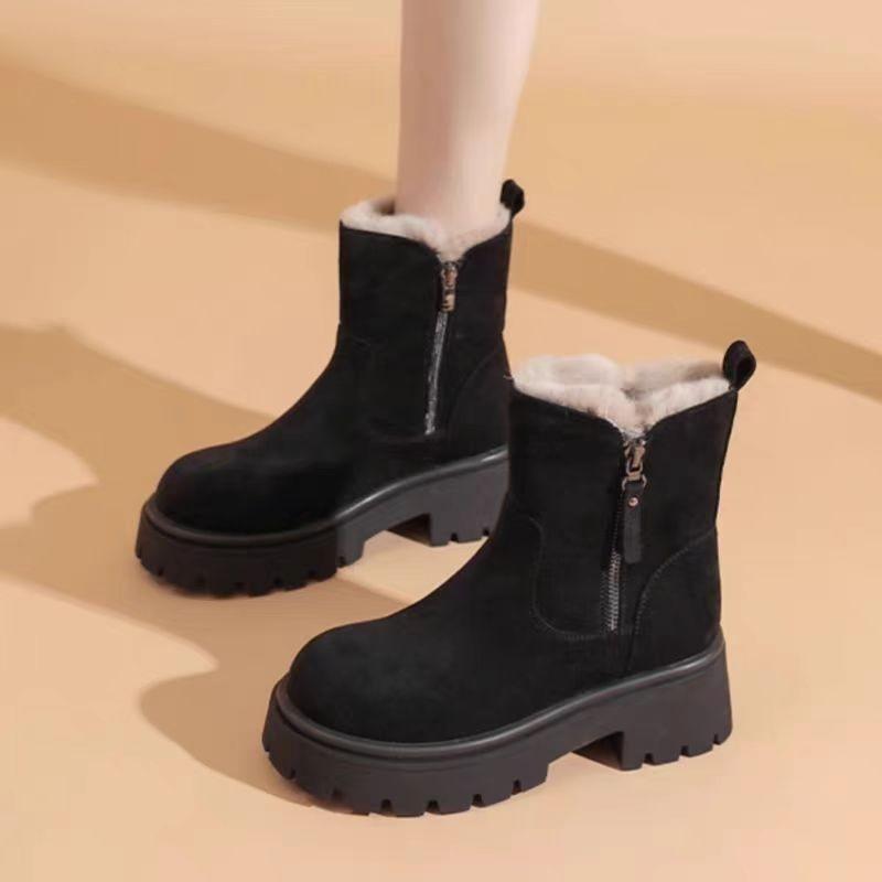 New Versatile Short Boot with Anti-slip and Padded Lining, Warm Cotton Shoes for Snowy Weather, Women's Shoes