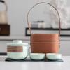 JINGRX Portable Ceramic Travel Tea Set