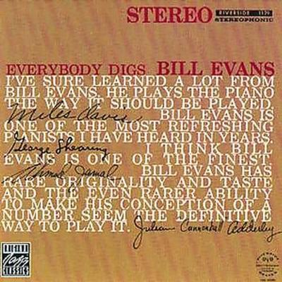 CD BILL EVANS - Everybody Digs Bill Evans OJCCD0682 Original Jazz C 1990 Germany Jazz Used