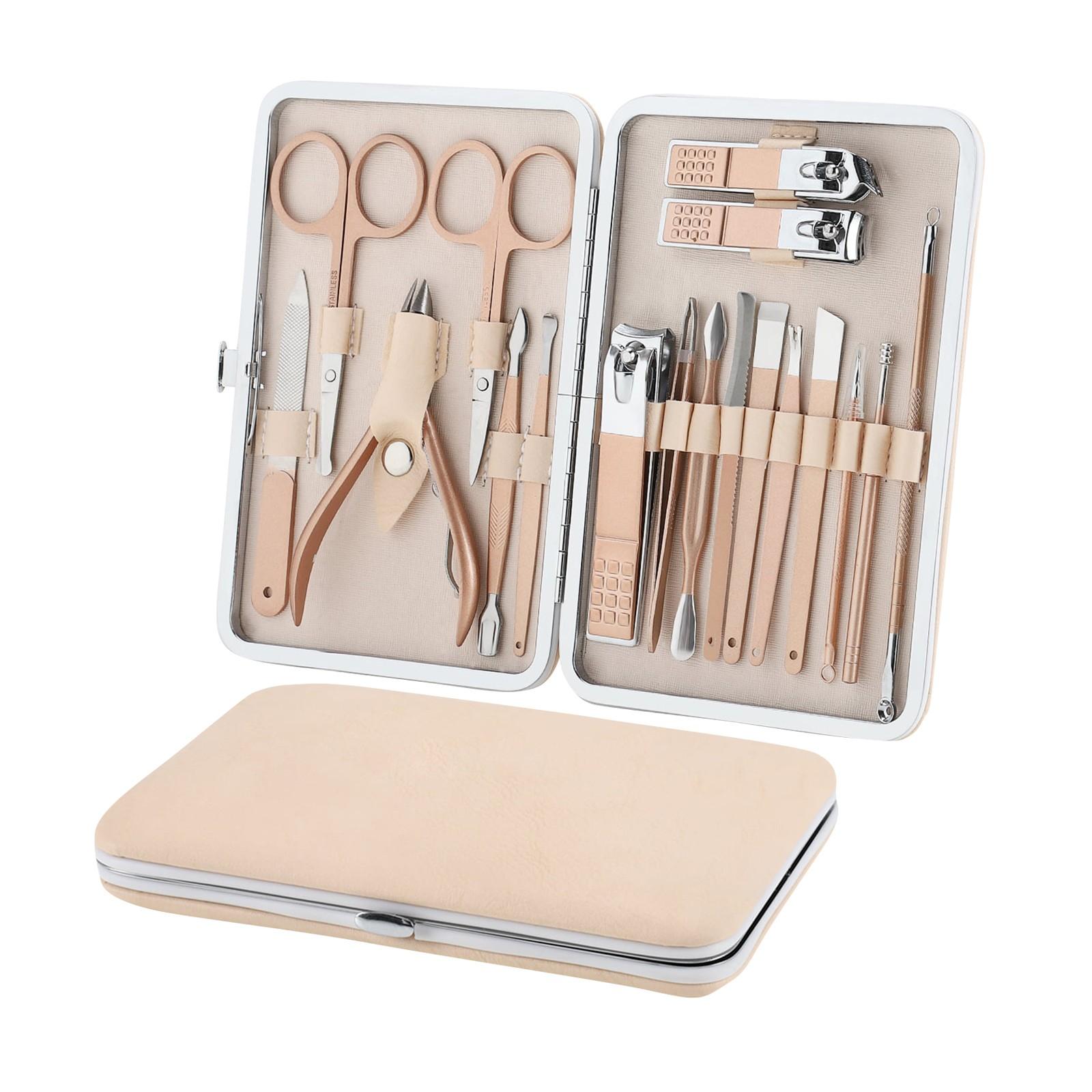 

Набор для наращивания ногтей Машинка для стрижки ногтей Набор для педикюра из нержавеющей стали Персональный косметический набор 8-в-1 Инструмент для ухода за ногтями розовый