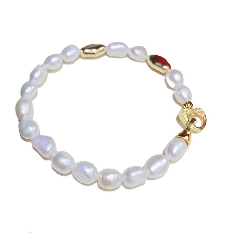 Zhuji Freshwater Baroque Pearl Bracelet - Elegant French Style Women's Gift