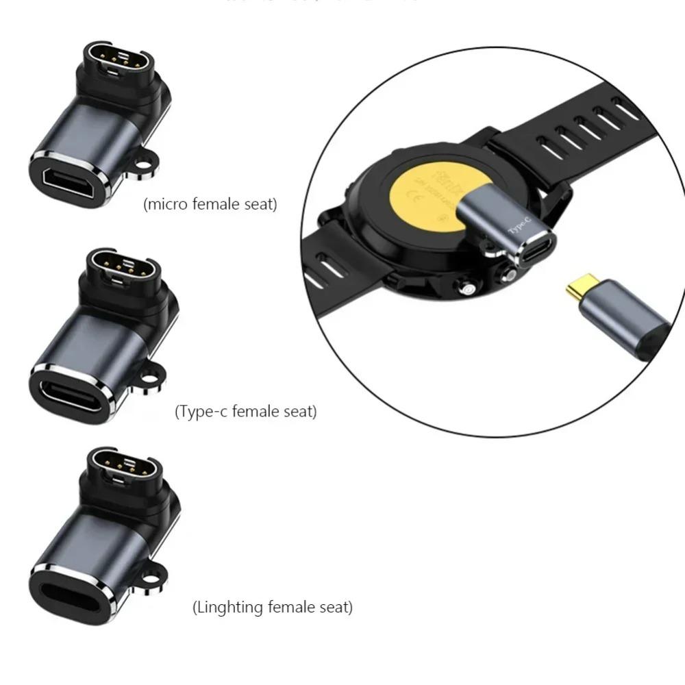 Adaptateur Convertisseur Chargeur Type C Micro USB Ios Pour Montre Intelligente Garmin Fenix 7 6 5 Instinct 2S Venu 2 Plus EPIX Forerunner 745 Connecteur Chargeur