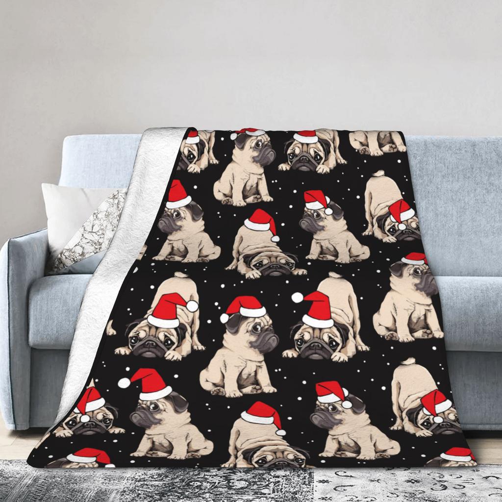 Merry Christmas Fleece Throw Blankets New Year Blanket for Bedding Bedroom Ultra-Soft Bed Rug