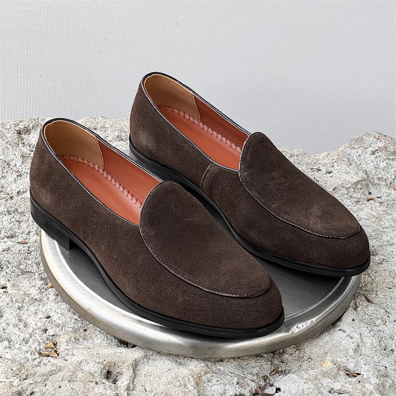 Spring and summer new casual comfortable shoes matte one-pedal British lazy loafers leather shoes Doudou shoes tide 941212-X
