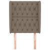 VidaXL Tête de lit avec oreilles Taupe 83x23x118-128 cm Tissu3118270