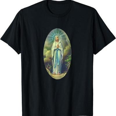 New Limited Virgin Mary Of Lourdes Our Lady Christian For T Shirt