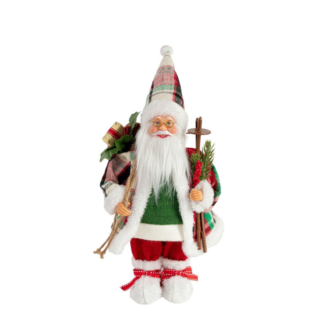 12-Zoll-Fensterdekoration mit Weihnachtsmannpuppe