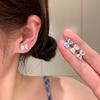 Korean Flash Zirconium Bow Titanium Steel Ear Hole Earbone Nails Sleep Free Temperament Exquisite Earrings Women's Stud Earrings