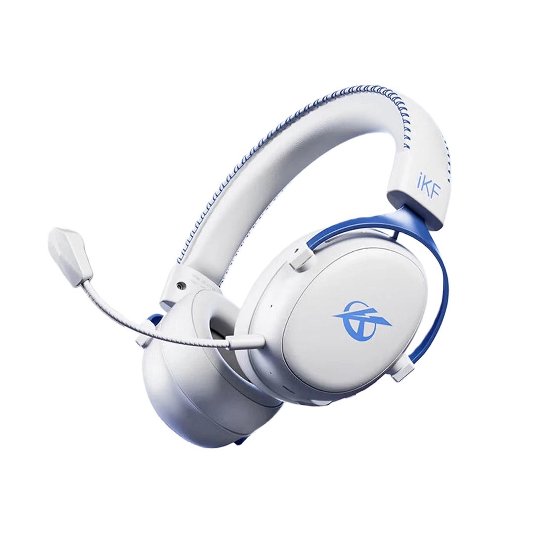 

iKF Quad-Mode Gaming Headset, Over-Ear Wireless E-Sports Driver, Bluetooth And Wired FPS Dedicated, 7.1 Sound Field, White Color, Type-C Charging білий