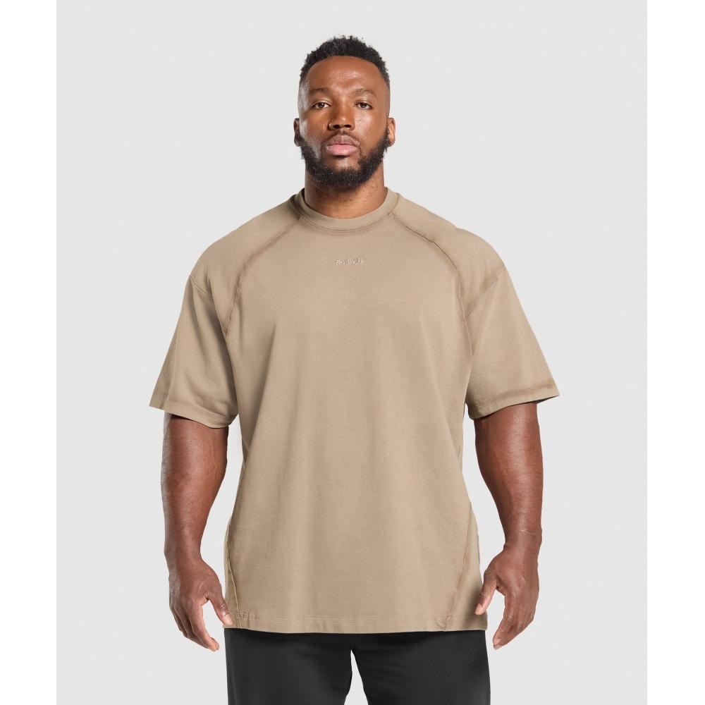 

Gymshark Футболка HeavyweighT LifeStyle Brown A2b9p Nc0s XS