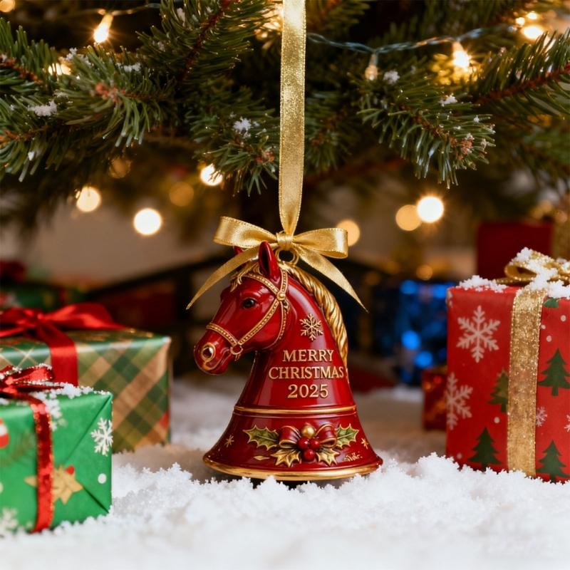 Christmas Tree Decoration Metal Bell Hanging Decoration 250th Anniversary Bell Ornament for Mantels Door Window Display