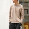 Vans Solid Twill Crew Neck Long Sleeve T-Shirt Unisex Tops Light-Brown VN000FQRYEH