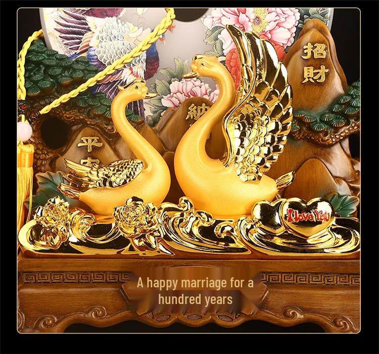 Century of Harmony Wedding Ornament: Elegant Gift for Friends & Newlyweds - Perfect for Living Room, Entrance, or Wine Cabinet Décor